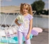 Дитяча футболка на дівчинку ФБ 898 Бембі бузковий-лимонний