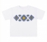 Детская этно-футболка универсальная печать ФБ 968 белый синий