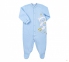 Дитячий комбінезон чоловічок з довгим рукавом для новонароджених КБ 77 Бембі інтерлок блакитний
