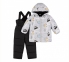 Дитячий зимовий костюм універсальний КС 685 Бембі сірий-чорний-малюнок