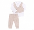 Детский костюм для новорожденных КС 720 Бемби бежевый-белый