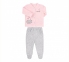 Детский костюм для новорожденных КС 737 Бемби светло-розовый-серый