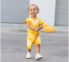 Дитячий напівкомбінезон для новонароджених ПК 195 Бембі жовтий-малюнок