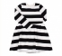 Детское платье для девочки ПЛ 344 Бемби черный-белый-полоска